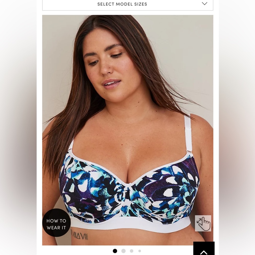 Torrid BALCONETTE BRA - MICROFIBER FLORAL WITH 360° BACK SMOOTHING
